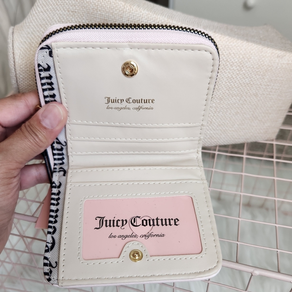 Juicy Couture Black and Pink Wallet with Logo Patch - Picture 4 of 5